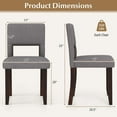thumbnail image 3 of Costway Wooden Dining Chair Set of 2 with Acacia Wood Frame Padded Seat & Back Home, 3 of 10