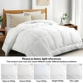 thumbnail image 1 of arkawon All Season Down Alternative Oversized King Comforter, Winter Warm Ultra Soft Quilted Duvet Insert with Corner Tabs, Wavy Box Stitched, Luxury Fluffy Lightweight (White, 98 x 116 inch), 1 of 7