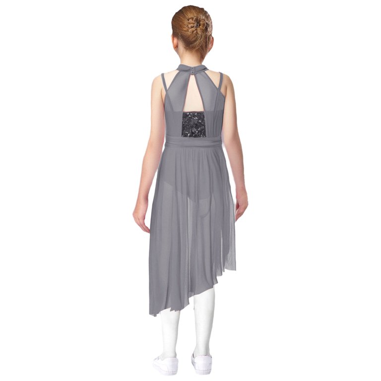 grey contemporary dance dress Blue Gray Adult Ballet/Contemporary/Lyrical Dance Costume