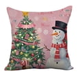 thumbnail image 3 of 5 PCS Christmas Pillow Covers 18x18 Inch Christmas Tree Decorative Throw Pillows Winter Christmas Decor for Home Couch, 3 of 5