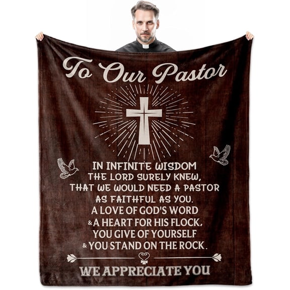 Pastor Appreciation Gifts, Pastor Blanket 60"x50", Pastor Gifts for Men, Thanksgiving Gifts for Pastor, Gifts For Pastor, Gifts for Pastor Appreciation, Pastor Gift Ideas For Birthday Christmas