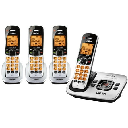 - Uniden Digital DECT 6.0 Cordless Phone System with 4 Handsets
