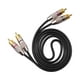 thumbnail image 4 of Cable de audio 2RCA a 2RCA, adaptador profesional duradero de macho a macho para el hogar. 1m, 4 of 7