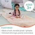 thumbnail image 4 of MindWare Oh So Fun! Bunny Sleeping Bag , 73" x 34" Sleeping Bags for Kids, 4 of 8