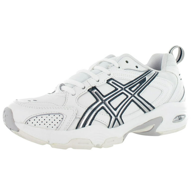 Asics Gel trx Womens Walking Shoes White silver navy Size