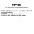 thumbnail image 2 of CMX Front Rear Ceramic Brake Pads Kit for Car Jeep Wrangler TJ KCX-100511, 2 of 9