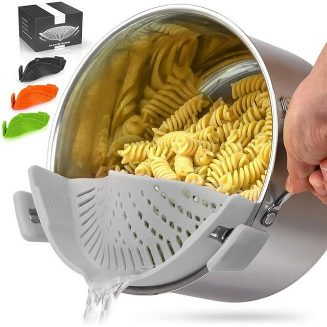 Zulay ZULB086DX87T8 Passoire Kitchen Zulay (Silicone) - Gris / Réglable