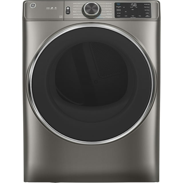 GE Sèche-Cheveux Capacité de 7,8 Pi3, 10,1 kg (IEC) avec Wifi Intégré Nickel Satiné - GFD65ESMNSN