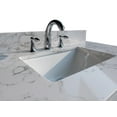 thumbnail image 4 of MONTARY 49 Inch Marble Vanity Top with Ceramic Sink & Backsplash, White Carrara White Engineered Stone Countertop for Bathroom Kitchen Cabinet ( 3 Faucet Holes), 4 of 5