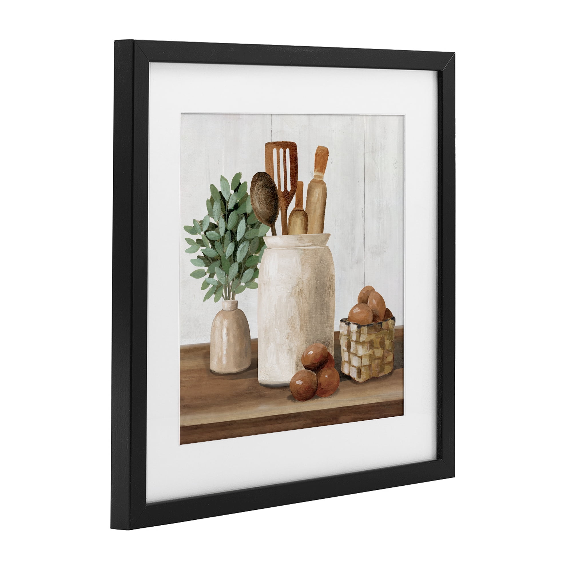 Stupell Industries Country Kitchen & Eggs Black Framed Print Under Glass, design by White Ladder