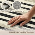 thumbnail image 6 of ODIKA 8'x10' Washable Area Rug Non-Slip Chair-Friendly Mat Entryway Faded Horizontal Stripe Weathered Block Bahroom Bathroom for Dining Room, Large Office, Lounge, 6 of 7
