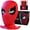 A, variant on 10.5" Spider Superhero Mask with Blinking Eyes, Motion-Controlled Eye Effect Full Head Halloween Mask, Breathable Elastic Fabric Superhero Mask for All Ages and Adults Cosplay