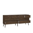 thumbnail image 4 of Tvilum Tone 8 Drawer Double Dresser for Adults, Mocha Oak, 4 of 13