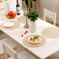 thumbnail image 2 of EONQY 4 Pack Round Placemats Decorative Placemats PVC Placemats Hollow Table Place Mats Heat Resistant Non-slip Dining Placemats, 2 of 4