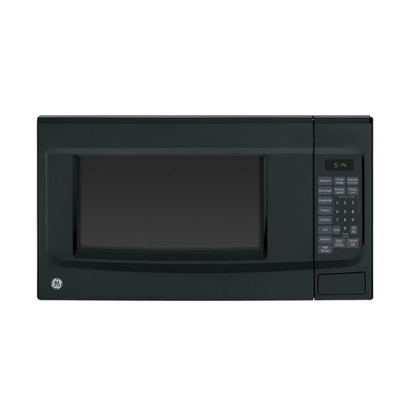 GE GCST14S1WBB 1.4 Cu. Ft. Countertop Microwave Oven with Weight and Time Defrost, Two-Step Child Lock, and Instant-On Controls (Black on Black)
