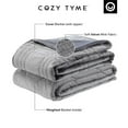 thumbnail image 4 of Posh Hasina 60"x80" Quilted Mink Velvet Weighted Blanket in Gray (20 lbs), 4 of 9