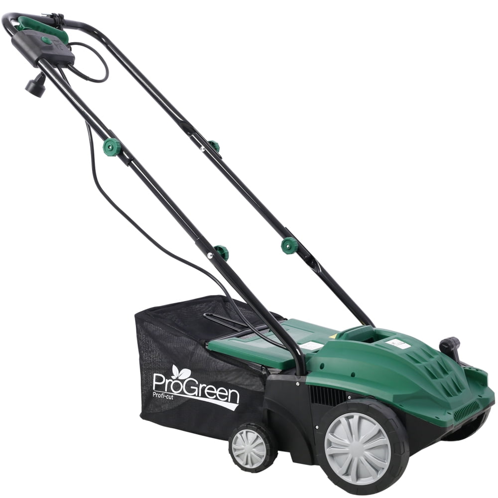 2-in-1 Electric Lawn Scarifier-13" Wide Dethatcher with Collection Bag for Deep Thatch Removal