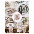 thumbnail image 3 of Bunny Easter Cloth Napkins Set of 8 Reusable Dinner Napkins, Pink Plaid Spring Floral Pastoral Cocktail Napkin Washable Table Napkins for Wedding/Holiday Party/Baby Shower 20"x20", 3 of 7