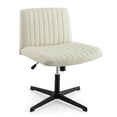 thumbnail image 1 of Costway Criss Cross Legged Office Chair Ergonomic Mid Back Computer Desk Chair Beige, 1 of 10