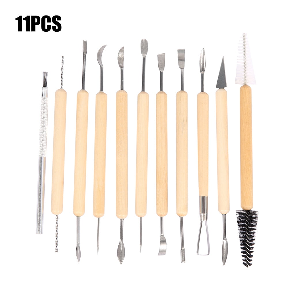 willkey Clay Sculpting Tools Pottery Carving Tool Set Wooden Handle
