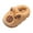 Brown, variant on Brown Big Kids Unisex Cute Animal Pattern Plush Slide Slippers Brown Fall Winter Warm Fleece Lined Indoor Home Rubber Sole