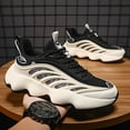 thumbnail image 5 of 2026| KD&DE Men's Chunky Platform Sneakers Suitable for - Heavy Duty Height Increase Dad Shoes with Upper, MD Sole & Cushioned Insole - Outdoor-Ready Casual Athletic Wear for Year-Round Use (Striped), 5 of 8