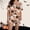Beige, variant on Halloween Pajamas Halloween Satin Print Button Short Sleeve Pajamas for Women Set