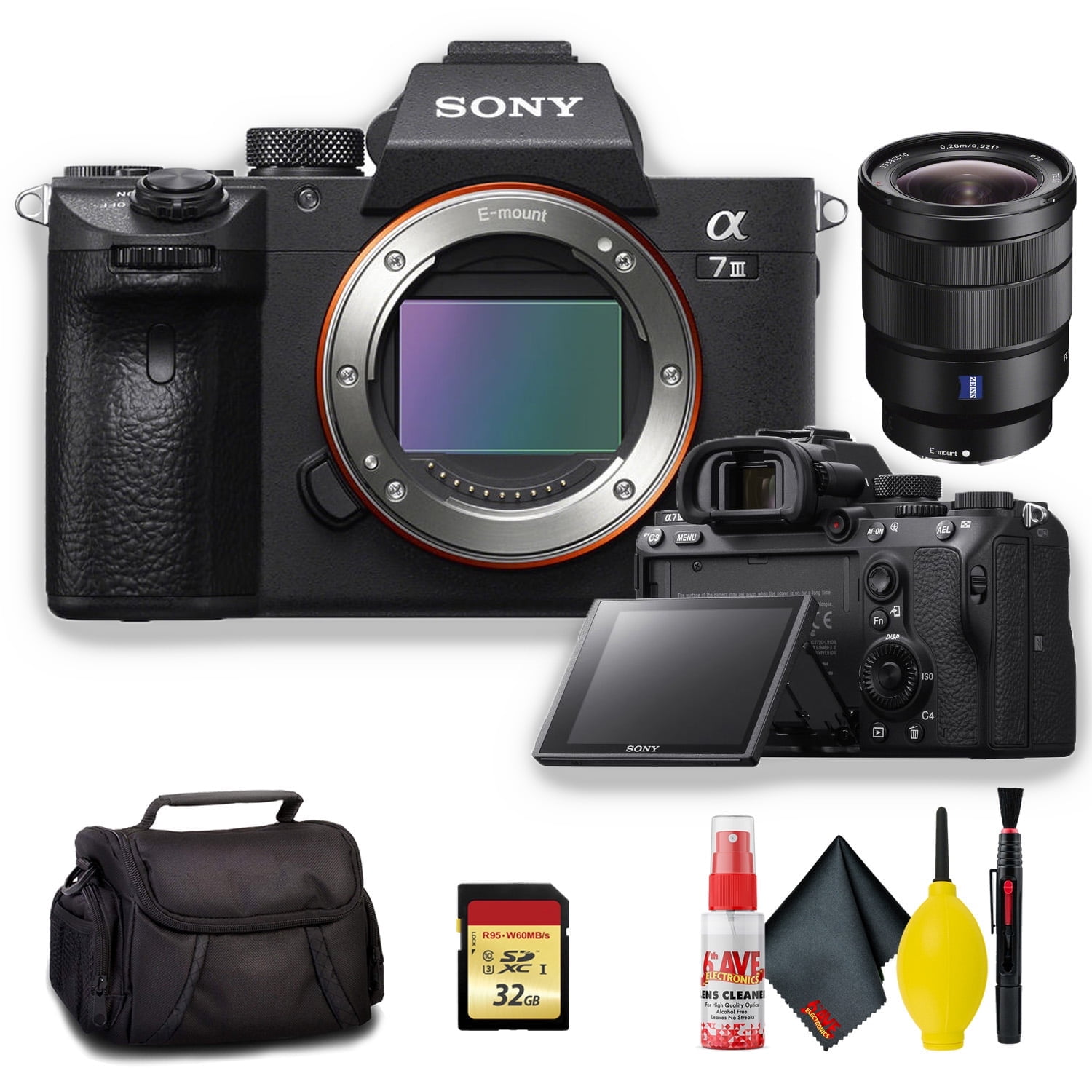 Sony Alpha a7 III Mirrorless Digital Camera with Sony FE 16-35mm F/4 ZA OSS E-Mount Lens - Standard Kit(International Model)