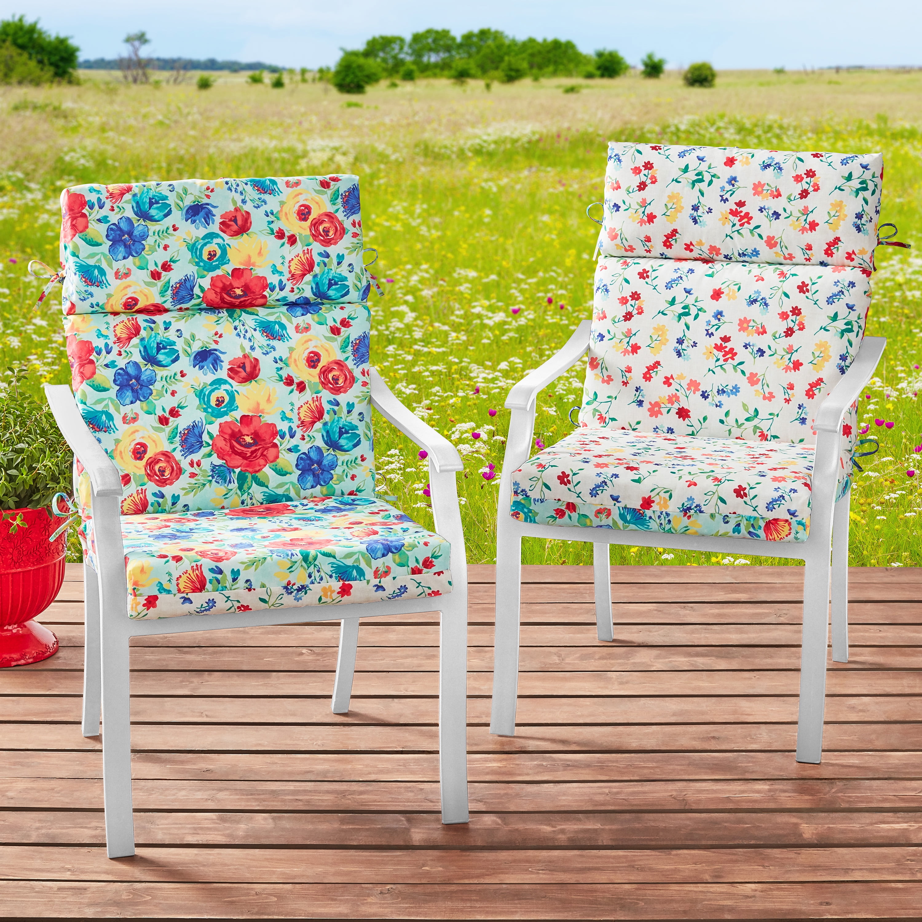 The pioneer woman celia reversible quilted chair pad new arrivals