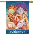 thumbnail image 2 of Briarwood Lane Seashell Welcome Summer House Flag, 2 of 4