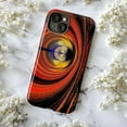 thumbnail image 5 of Abstract Fire Vortex Phone Case, Red Orange Swirl Art Cover for iPhone 17 16 15 14 13 12 11 Plus Pro Max Mini, 5 of 6