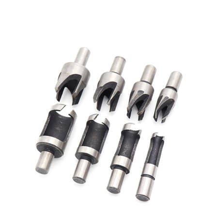 

8pcs/Set Carbon Steel Wood Plug Cutter Cutting Drill Bit Set Wood Dowel Maker Plug Cutting Tool