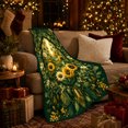thumbnail image 3 of Sunlit Garden Archway Sunflowers Bees, Festive Botanical Garden Scene, Warm Flannel Blanket for Sunroom and Reading Nook, Garden Lovers Housewarming Gift, Botanical Home Decor, 3 of 9