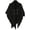 Black, variant on Women Shawl Wraps Button Sweater Cardigan Cape Winter Tassel Soild Poncho with Hat