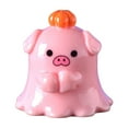 thumbnail image 2 of yulier Halloween Mini Ghost Figurine Cute Animal Ghost Resin Garden Statue Pig Ghost Ornament Halloween Tabletop Decor Halloween Party Favors, 2 of 3