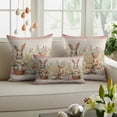 thumbnail image 6 of Easter Decorative Throw Pillow Covers 18x18 Inch Set of 2 Eucalyptus Leaves Truck Home Decor Pillow Cases for Couch, Flower Eggs Plaid Cushion Case for Living Room Bedroom Bed Car Chair, 6 of 9
