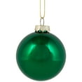 thumbnail image 5 of Northlight 2-Finish Glass Christmas Ball Ornaments - 2.5" (60mm) - Pine Green - 9ct, 5 of 8