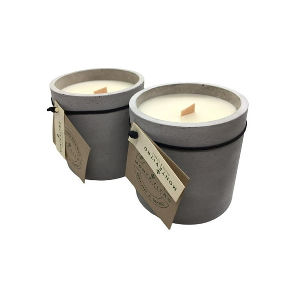 2 Velas aromaticas en base de Cilindro de concreto Monte Vitro Monte Vitro Cilindro