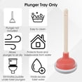 thumbnail image 5 of Tutuviw Plunger Tray White, Toilet Plunger Holder, Plunger Mat, Plunger Tray Air Drying Mat for Bathroom Plunger Accessories, Plunger Holder Catches Drips & Dries Quickly - White, 2Pcs, 5 of 7