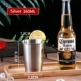 thumbnail image 7 of 260-600ML 304 Stainless Steel Metal Cup Whisky Beer Cups White Wine Coffee Tumbler Travel Camping Mugs Drinking Coffee Tea Mug (Silver-500ml), 7 of 7