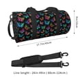 thumbnail image 2 of Balery Multicolored Butterflies Bolsa de Gimnasio para Mujeres y Hombres, Bolsa de Viaje Impermeable, Bolsa de Fin de Semana con Compartimento para Zapatos y Bolsillo Húmedo, 2 of 6