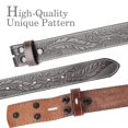 thumbnail image 3 of Ceinture Western Gravée - Cuir Pleine Fleur Véritable, 3 of 4