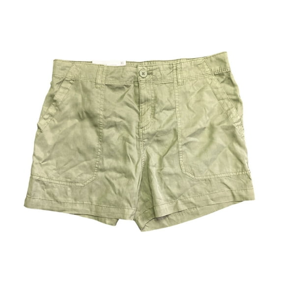 Social Standard Women's Mid Rise Fortune Tencel Short (Green Tea, XL)