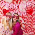 thumbnail image 3 of Pandilla de globos Woduntes Pink Galentines con corazón rojo, 40 cm, 3 of 7