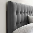 thumbnail image 4 of Lily Queen Biscuit Tufted Performance Velvet Headboard in Gray, 4 of 5