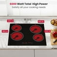 thumbnail image 3 of GASLAND 24'' Built-in Electric Cooktop, 4 Burners Ceramic Glass Ceramic Stove Top, 240V, 3 of 6