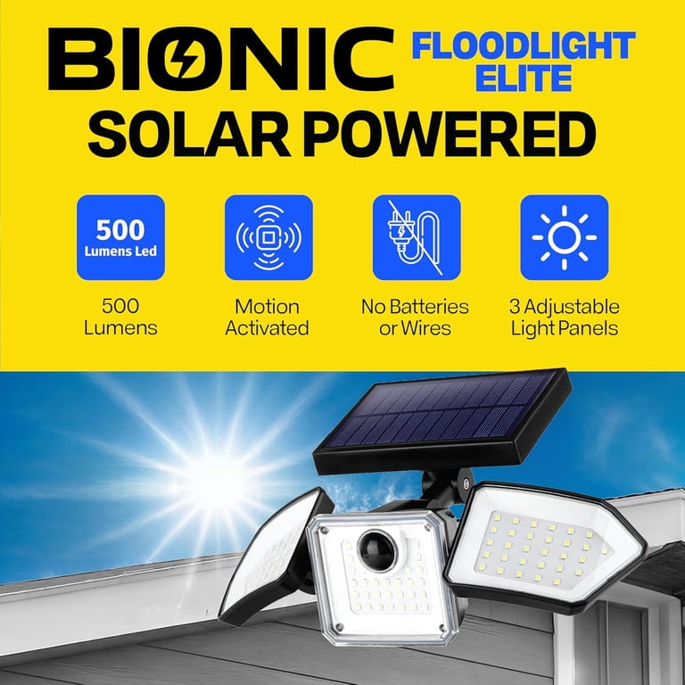 Bell+Howell Bionic Floodlight Elite Solar Lights, Motion Sensor photo 3