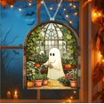 thumbnail image 6 of Halloween Faux Stained Glass Ghost Ornaments Acrylic, Halloween Decor Cute Suncatcher, Cute Ghost Gift for Book Lovers, Gothic Fall Decor for Window, 6 of 15