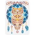 thumbnail image 2 of 1Pc Owl Dream Catcher Reusable Painting Stencil Drawing Template on Fabric Wood Canvas Clothes 11.7x8.3inch, 2 of 9