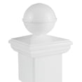 thumbnail image 4 of Classy Caps 4x4 New England Ball Post Cap - Fits 4"x4" Posts - White Vinyl (PVC), 4 of 4